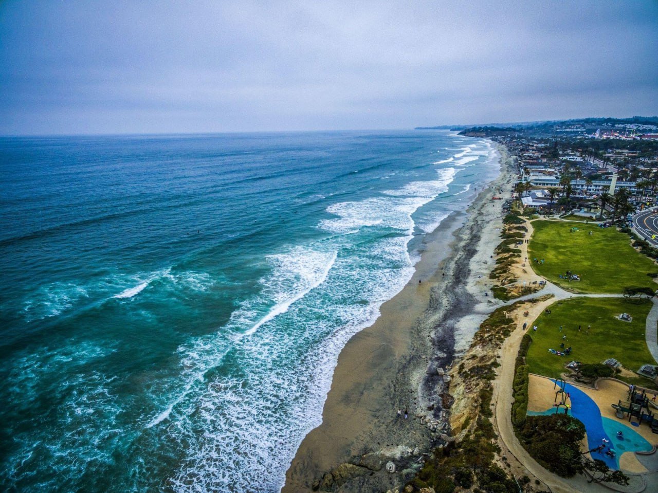 San Diego coastline at golden hour